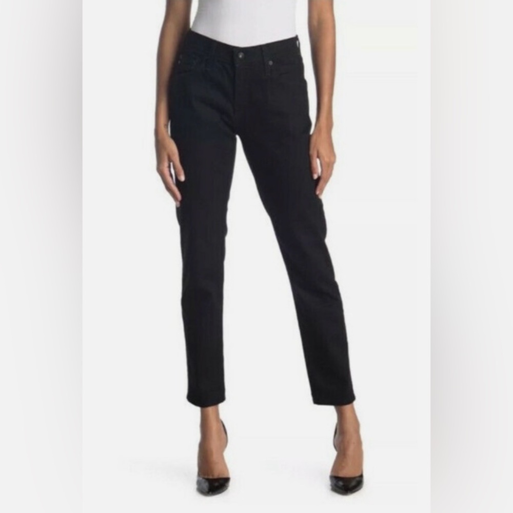 AG Adriano Goldschmied The Casey Relaxed Skinny Black Ankle Leg Jeans